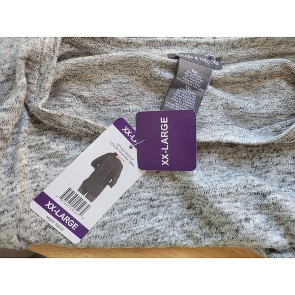 Chelsea Theodore Womens Top XXL Plus Tee Short Sleeve Gray Heather GRA17E - Picture 6 of 7